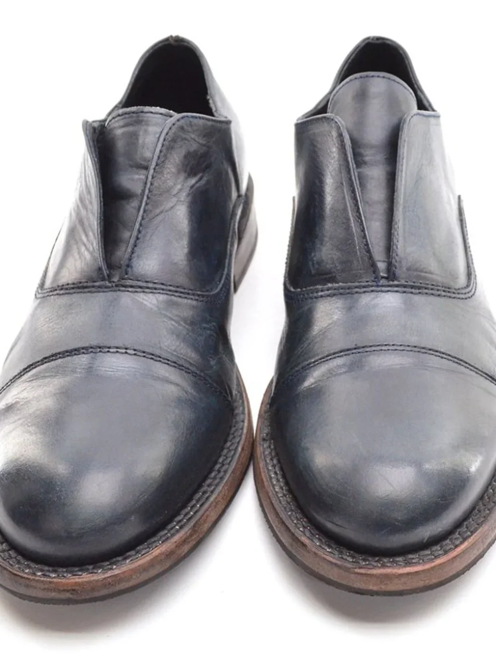 Men Freebird Detrick Navy Plain Toe Slip On Oxford 11 M